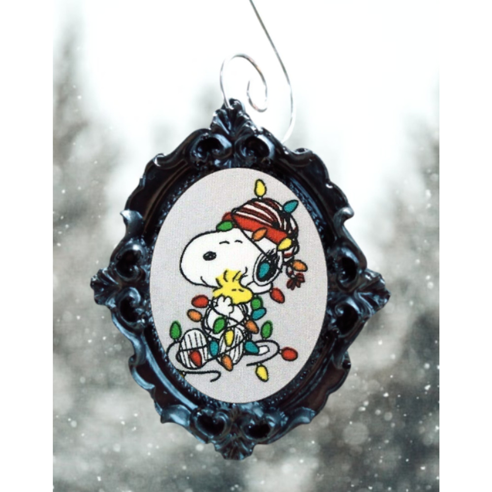 Peanuts Charlie Brown Christmas Tree Ornament Snoopy and Woodstock Decoration